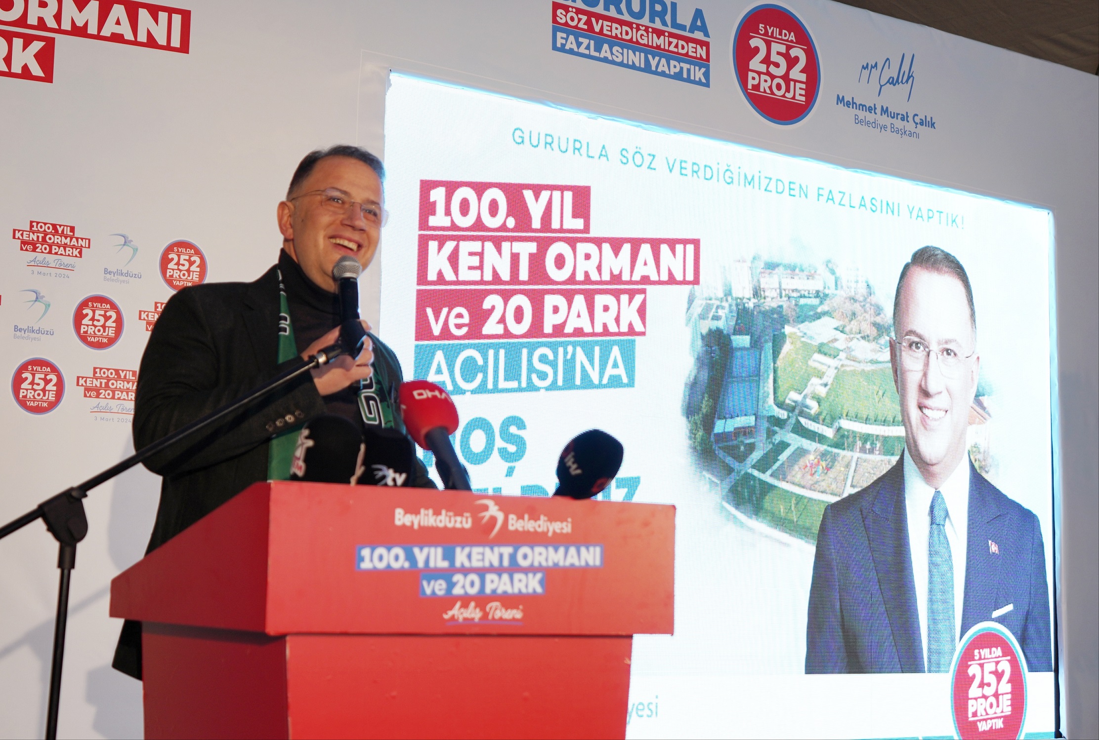 GÜRPINAR 100. YIL KENT ORMANI VE 20 PARKIN AÇILIŞI BEYLİKDÜZÜ BELEDİYE BAŞKANI MEHMET MURAT ÇALIK’IN KATILIMIYLA GERÇEKLEŞTİ   